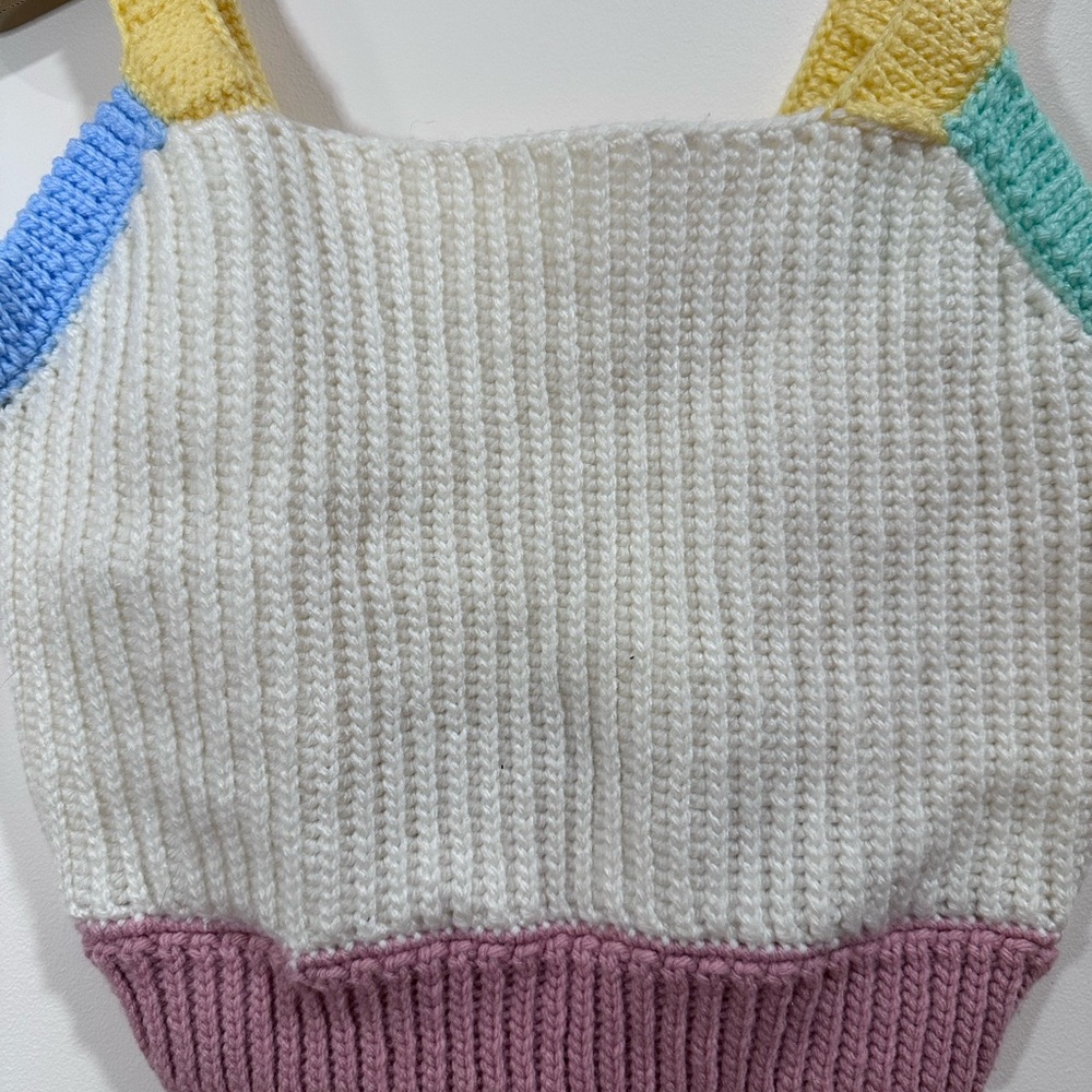 Hand knit Cropped Tank - Picture 3 of 3